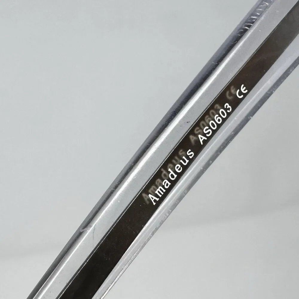 Amadeus AS0603 MBK Half Rim Eyeglass Frames Black Clear 50-18-140